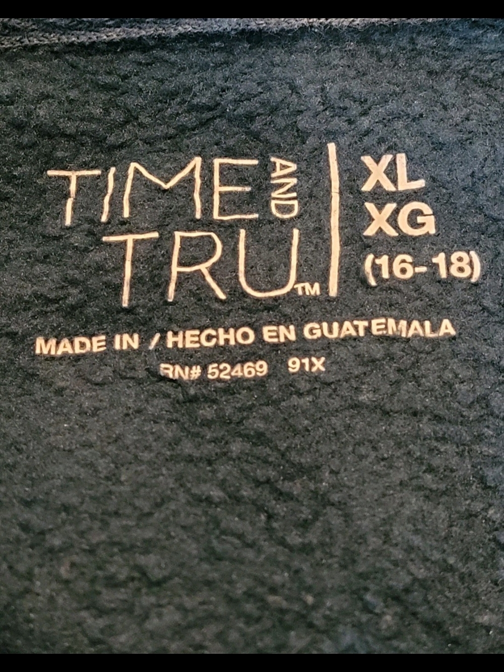 Time and Tru Women’s XL 16-18 Gem Slate Blue Full Zip Hoodie Cotton Blend - Picture 3 of 8